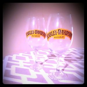 Harley Davidson Wine Glass Set